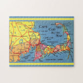 Cape Cod Auto Map 11x14 Jigsaw Puzzle ジグソーパズル (横)
