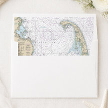 Cape Cod Bay Nautical Chart DIY Wedding