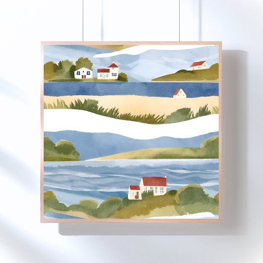 Cape Cod Bay | Ocean Shore Coastal Watercolor ポスター