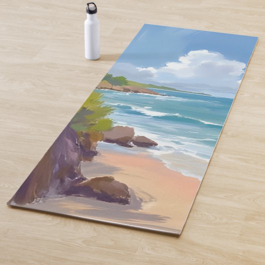 Cape Cod Beach Bay Ocean Painting ヨガマット (インサイチュ)