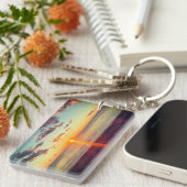 Cape Cod Beach Sunset Photo キーホルダー (正面右)