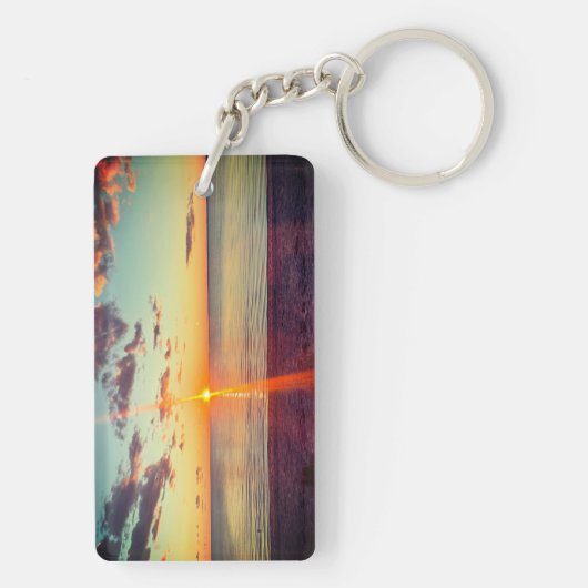 Cape Cod Beach Sunset Photo キーホルダー (裏面)