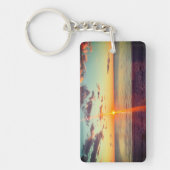 Cape Cod Beach Sunset Photo キーホルダー (正面)