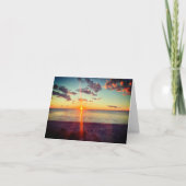 Cape Cod Beach Sunset Photo ノートカード (正面)