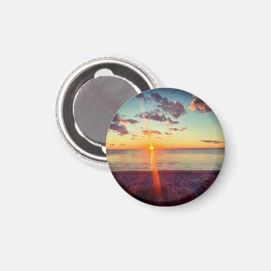 Cape Cod Beach Sunset Photo Magnet マグネット (正面/裏面)