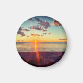 Cape Cod Beach Sunset Photo Magnet マグネット (正面)