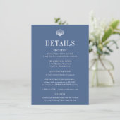 CAPE COD Coastal Blue Wedding Details Card 招待状 (スタンド正面)