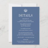 CAPE COD Coastal Blue Wedding Details Card 招待状 (正面)