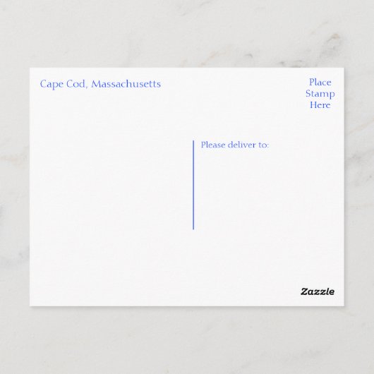 Cape Cod, Dennis Massachusetts USA ポストカード (裏面)