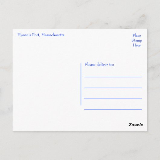 Cape Cod, Hyannis Port, Massachusetts USA ポストカード (裏面)