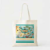 Cape Cod MA Map Tote トートバッグ (正面)