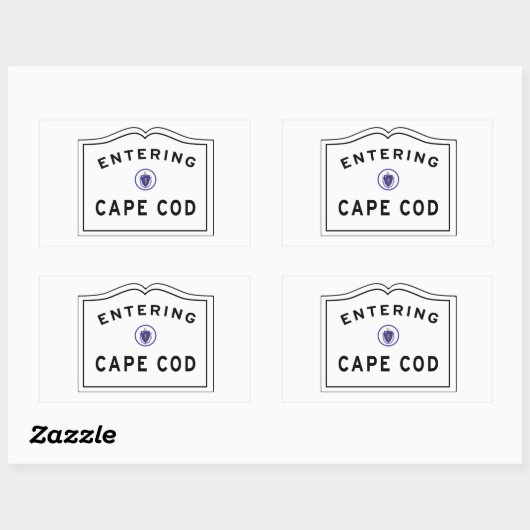 Cape Cod Massachusettsへの入会を歓迎 長方形シール (シート)
