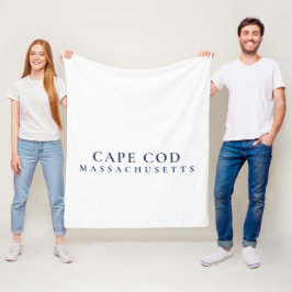 Cape Cod Massachusetts Preppy Coastal Home Style  フリースブランケット