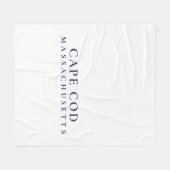 Cape Cod Massachusetts Preppy Coastal Home Style  フリースブランケット (正面(横))