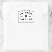Cape Cod Massachusetts Stickerへようこそ 楕円形シール (バッグ)