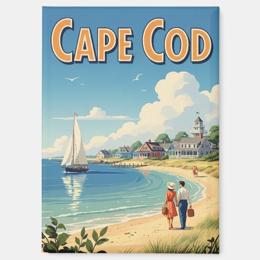 Cape Cod Massachusetts Travel マグネット (正面)