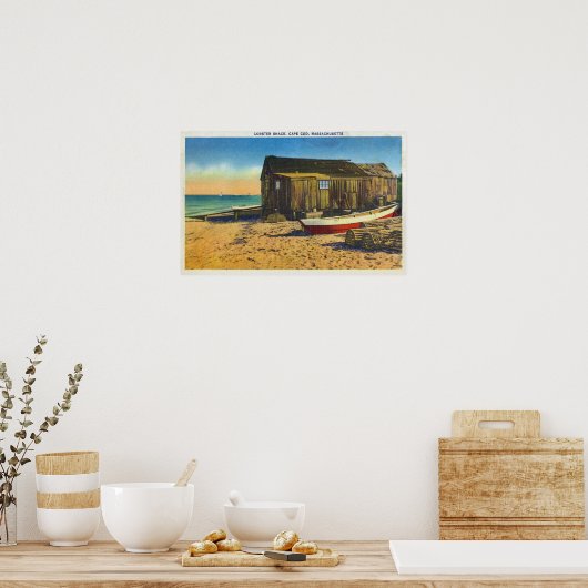 Cape Cod, MassachusettsView of aロブスターShack ポスター (キッチン)