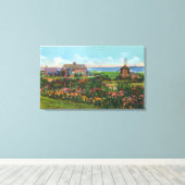 Cape Cod, MassachusettsView of Homes by the キャンバスプリント (インサイチュ (ウッドフロア))