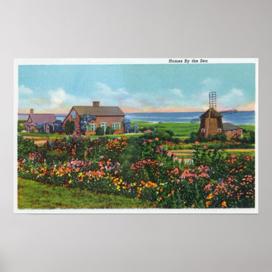 Cape Cod, MassachusettsView of Homes by the ポスター (正面)