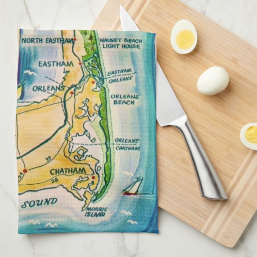 Cape Cod National Seashore  キッチンタオル (四つ折り)