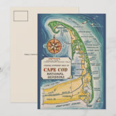 Cape Cod National Seashore 5x7 Postcard サンキューカード (正面/裏面)