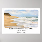 Cape Cod National Seashore Massachusetts Watercolo ポスター (正面)