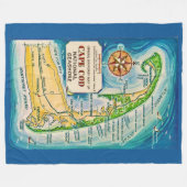 Cape Cod National Seashore Throw Blanket フリースブランケット (正面(横))