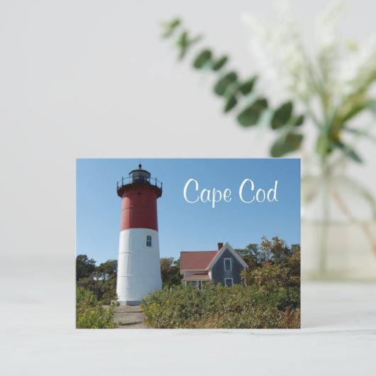 Cape Cod Nauset Light house, Massachusettsはがき ポストカード (スタンド正面)