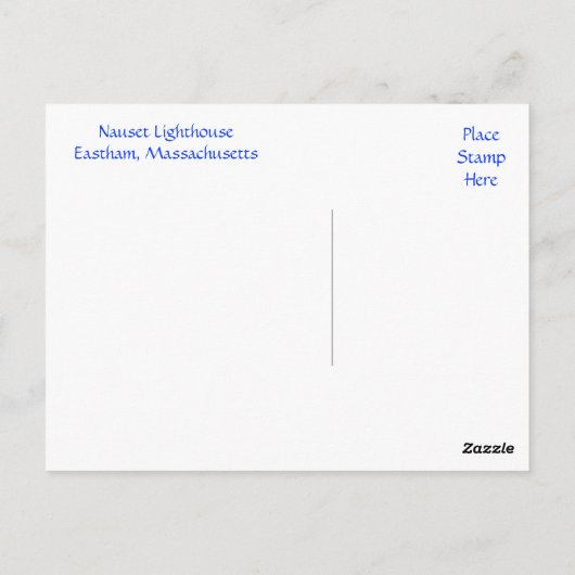 Cape Cod Nauset Light house, Massachusettsはがき ポストカード (裏面)