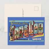 Cape Cod Retro Greeting Postcard ポストカード (正面/裏面)