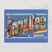 Cape Cod Retro Greeting Postcard ポストカード (正面)