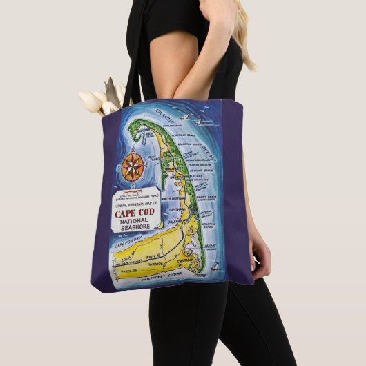 Cape Cod Seashore Shoulder Tote トートバッグ (クローズアップ)