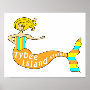 Cape Coral, FL Mermaid ポスター