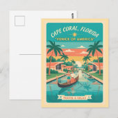 Cape Coral FL – The Venice of America Retro 1950s ポストカード (正面/裏面)