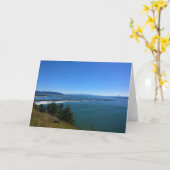 Cape Displasted Light house, Washからのビュー。 カード (黄色い花)
