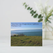 Cape Displasted Light house, Washからのビュー。 ポストカード (スタンド正面)