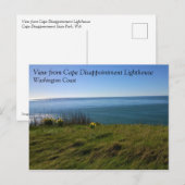 Cape Displasted Light house, Washからのビュー。 ポストカード (正面/裏面)