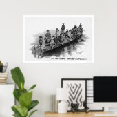 Cape Eskimos Arriving Nome AK 1910 ポスター (ホームオフィス)