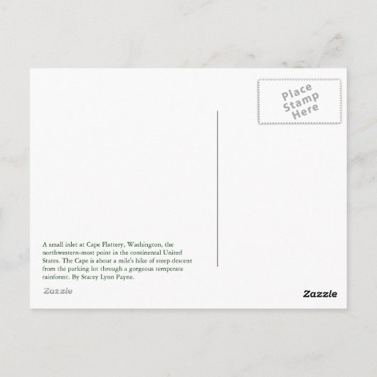 Cape Flattery Postcard ポストカード (裏面)