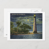 Cape Florida Light House,マイアミ,フロリダヴィンテージ ポストカード (正面/裏面)
