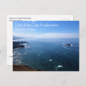 Cape Foulweather、オレゴン州ニューポートから表示 ポストカード (正面/裏面)