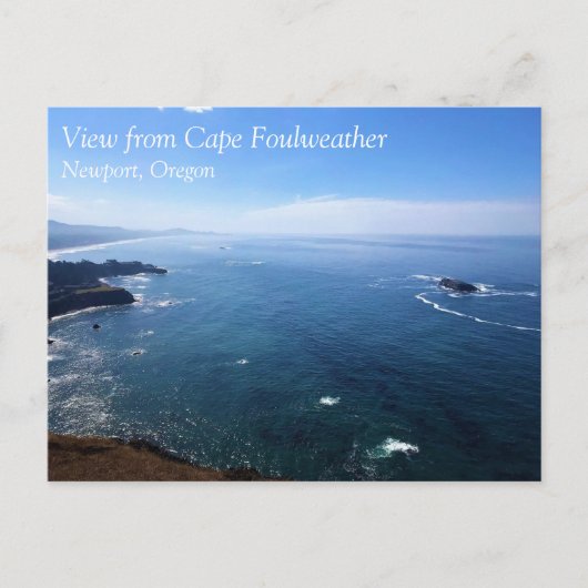 Cape Foulweather、オレゴン州ニューポートから表示 ポストカード (正面)