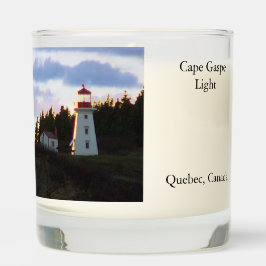 Cape Gaspe Light glass candle