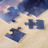 Cape Hatteras Light house at Sunset Coastline ジグソーパズル (側面)