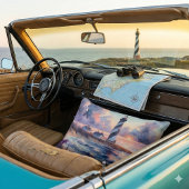 Cape Hatteras Light house at Sunset Coastline ランバークッション