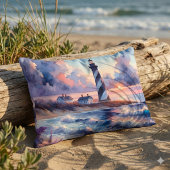 Cape Hatteras Light house at Sunset Coastline ランバークッション