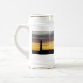 Cape Hatteras Light house at Sunset Stein ビールジョッキ (左)