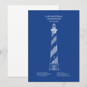 Cape Hatteras Light house - North Carolina - AD サンキューカード (正面/裏面)
