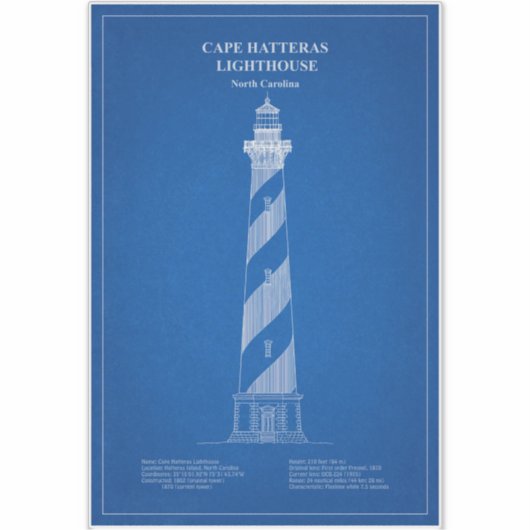 Cape Hatteras Light house - North Carolina - AD シール (正面)