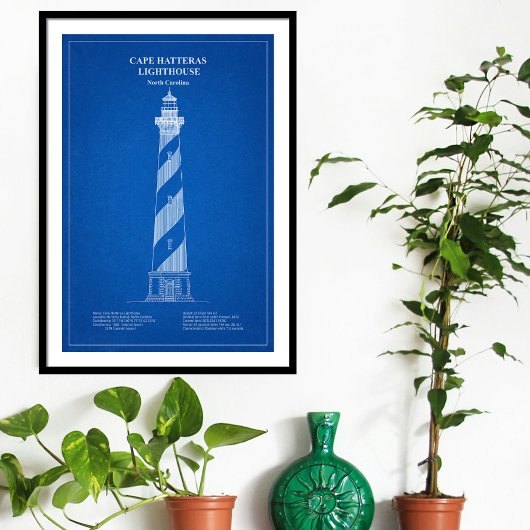Cape Hatteras Light house - North Carolina - AD ポスター